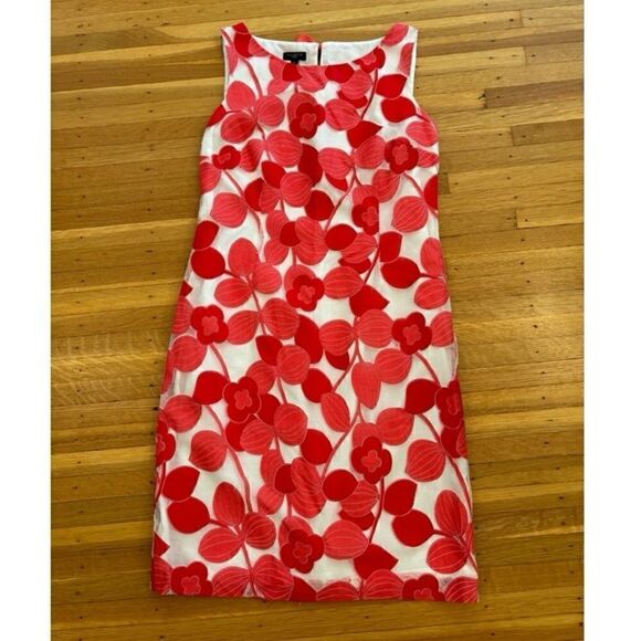 Talbots red/pink/white formal sleeveless dress NWT - Picture 1 of 7